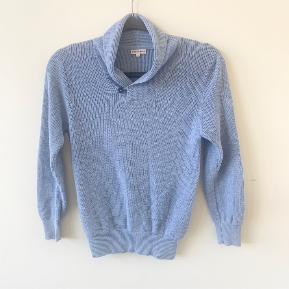 Yoon Kids 100% cotton boys shawl collar sweater 12